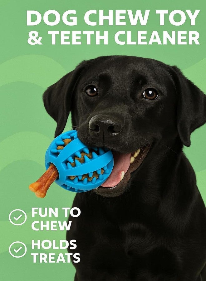 RoverPets Nontoxic Bite Resistant Teething Toys Balls for Small/Medium/Large Dog and Puppy Cat, Dog Pet Food Treat Feeder Chew Tooth Cleaning Ball Exercise Game IQ Training Ball - Image 3